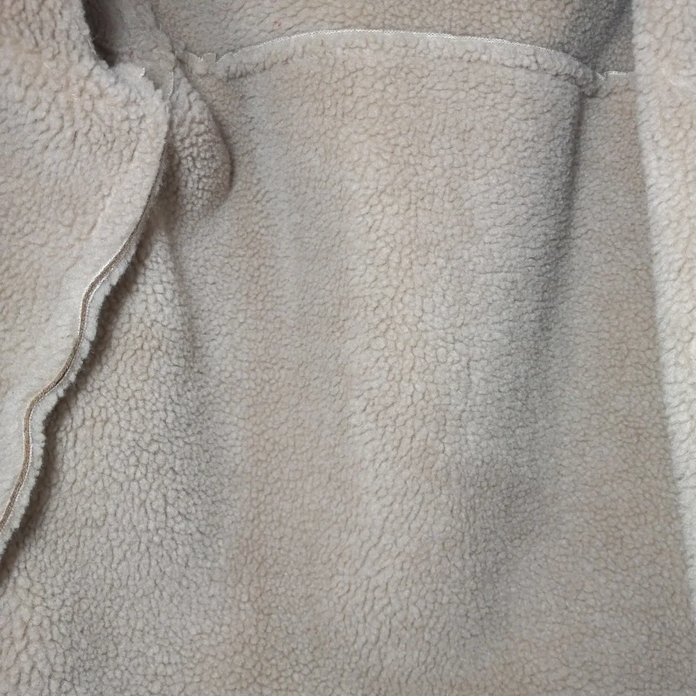 Sz 4 The Children's Place Brown Faux Fur Suede Girl Coat Jacket Hood